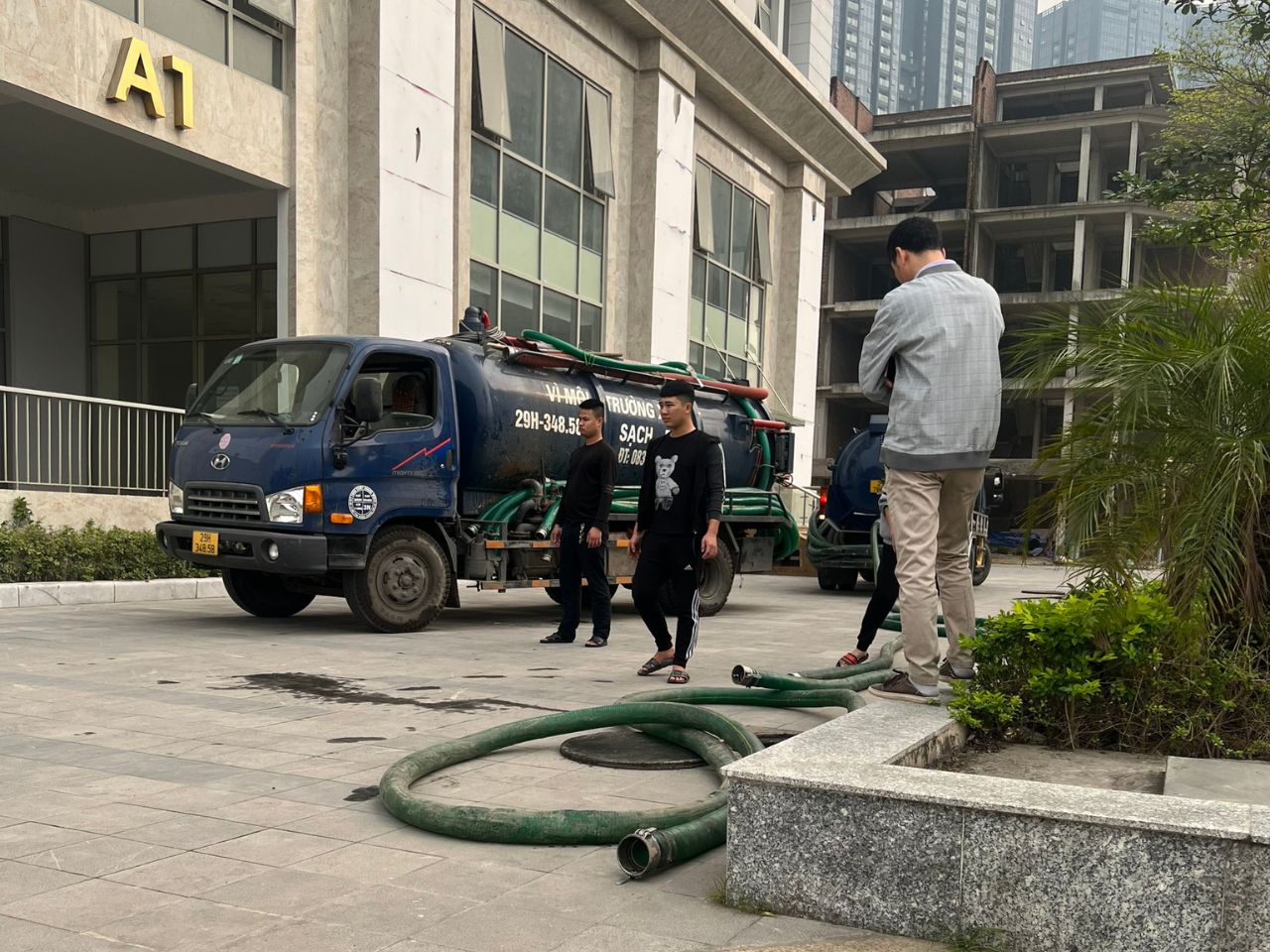 hút bể phốt quận Hoàng Mai