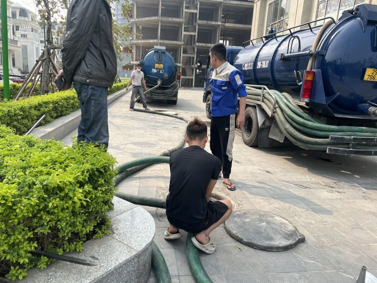 hút bể phốt tại vĩnh yên